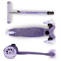 Kidwell Hulajnoga balansowa UNO Glitter Violet led koła