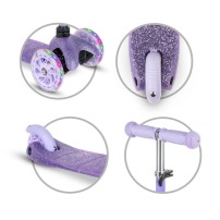Kidwell Hulajnoga balansowa UNO Glitter Violet led koła