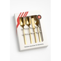 Komplet Sztućców Kulig Piano Shiny Gold 24 Sztuki W Pudełku 1951