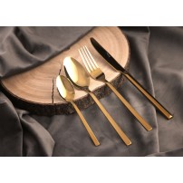 Komplet Sztućców Kulig Piano Shiny Gold 24 Sztuki W Pudełku 1951