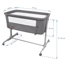 Kidwell łóżeczko dostawne Nali gray
