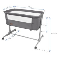 Kidwell łóżeczko dostawne Nali gray