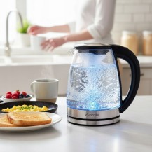 Czajnik Szklany Kamille 1740 Regulacja Temperatury Czarny 2200 W