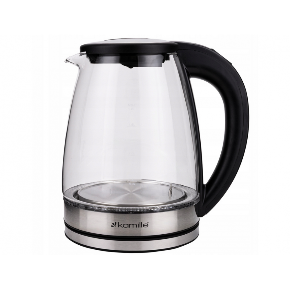 Czajnik Szklany Kamille 1740 Regulacja Temperatury Czarny 2200 W