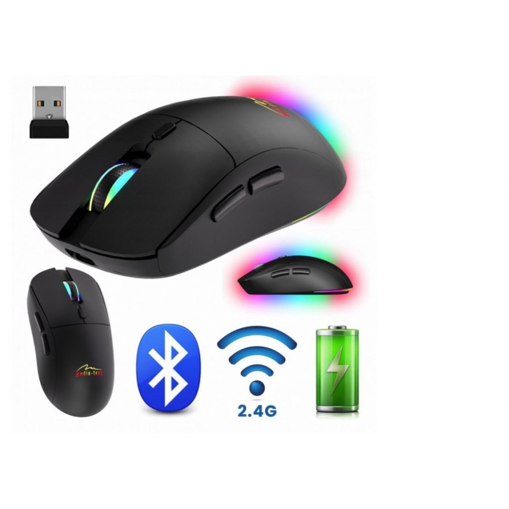 Myszka Bezprzewodowa Bluetooth Media-tech Silent & Rechage MT1124
