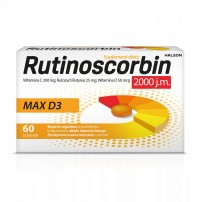 Rutinoscorbin Max D3 Witamina D, C 60 Tabletek