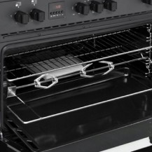 Kuchnia Gazowo-Elektryczna Ravanson KWGE K90 Glass Black