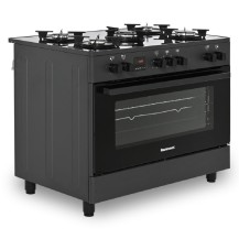 Kuchnia Gazowo-Elektryczna Ravanson KWGE K90 Glass Black