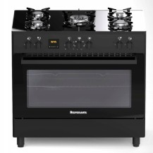 Kuchnia Gazowo-Elektryczna Ravanson KWGE K90 Glass Black