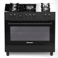 Kuchnia Gazowo-Elektryczna Ravanson KWGE K90 Glass Black