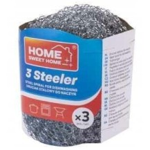 Zmywak Stalowy, Druciak Home Sweet Home Steeler 3 Szt