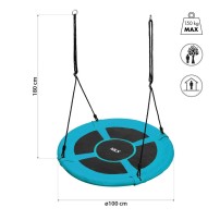 Bocianie Gniazdo Huśtawka Nils NB5031 Turkus ŚR.100 cm