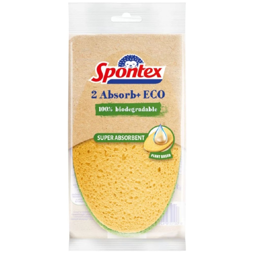 Gąbka Superchłonna Spontex Absorb+ Eco 2 Szt Żółta