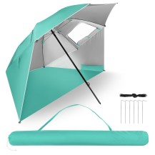 Parasol/Parawan Plażowy Nils NC17114 2W1 XXL Zielony 240 cm
