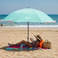 Parasol/Parawan Plażowy Nils NC17114 2W1 XXL Zielony 240 cm