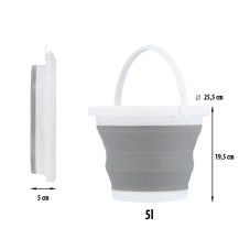 Wiadro Składane Nils NC1783 Szare 5l