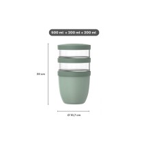 Lunchpot Mepal Ellipse 500+200+200 ml Nordic Black