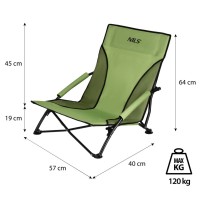Krzesło Plażowe Zielone Nils NC3035