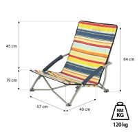 Krzesło Plażowe Nils NC3035 Niebiesko-Żółte