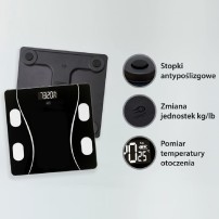 Waga Łazienkowa Eldom TWO 610 Czarna