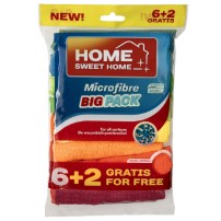 Ściereczka Mictrofibre Uniwersalna Kolor 6+2 Szt