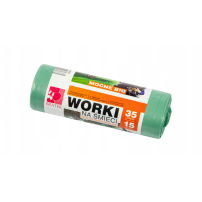 Worki Bratek Biodegradowalne15szt LDPE 35L