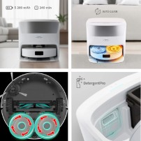 Odkurzacz Automatyczny Eta Master Aqua Pro Biały 4W1 7229 90000(Odkurzacz/Mop Obrotowy, Stacja, Smart)