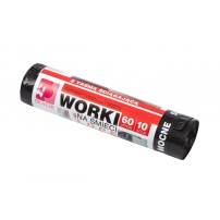 Worki Na Śmieci Z Taśmą 60L Bratek LDPE Czarne 10Szt