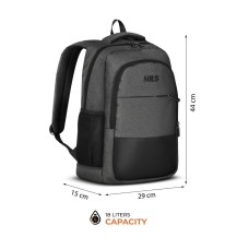 Plecak Miejski Z USB Nils NC4503 Szary 18 l