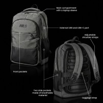 Plecak Miejski Z USB Nils NC4503 Szary 18 l