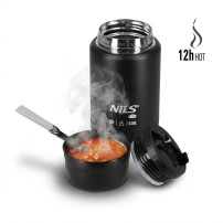 Termos Obiadowy Nils NC3807 Czarny 550ml