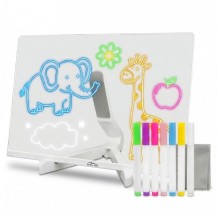 Tablica Podświetlana LED Ze ​Stojakiem Do​ Rysowania I​ Notatek Media-Tech 30×20cm MT4304