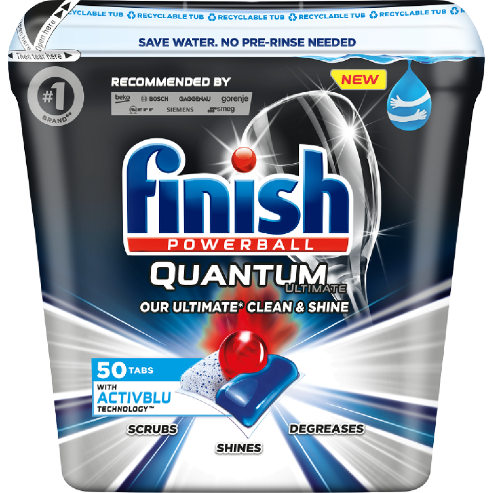 Finish Quantum Ultimate ActivBlu Kapsułki do zmywarki 50 szt Regularne