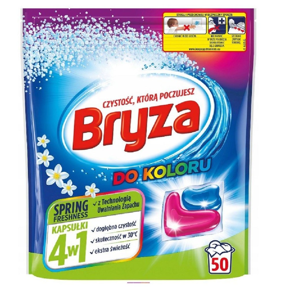 Bryza Spring Freshness Kapsułki Do Prania Tkanin Kolorowych 50 szt