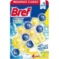 Bref Power Activ Zawieszka do toalet 3x50g Cytryna