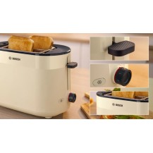 Bosch toster TAT 2M127 beżowy 950 W
