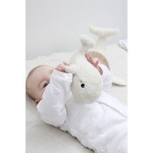 Cloud b Tranquil Whale White Family - Lampka z projekcją świetlną i grzechotką - Wieloryb biały