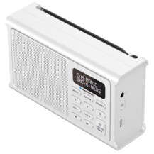 Radio Cyfrowe Blaupunkt DR 3WH Białe AKUM. (DAB+/FM/RDS/BT/ZEGAR/ALARM)