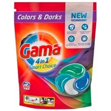 Kapsułki Do Prania Gama Caps 4W1 Color/Darks 60 szt