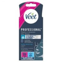 Veet Professional Plastry Z Woskiem Do Depilacji Twarzy Dla Skóry Wrażliwej 20 szt