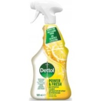 Dettol Power&Fresh Wielofunkcyjny Antybakteryjny Spray Do Powierzchni Cytryna 500ml