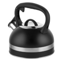 Czajnik Nieelektryczny Delux 2.5 L Z Gwizdkiem, IND by Mateusz Gessler Czarny
