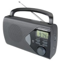 Radio Hyundai PR 200S Srebrne Bat-Siec (LCD, AM/FM, Zegar, Budzik, Minijack)