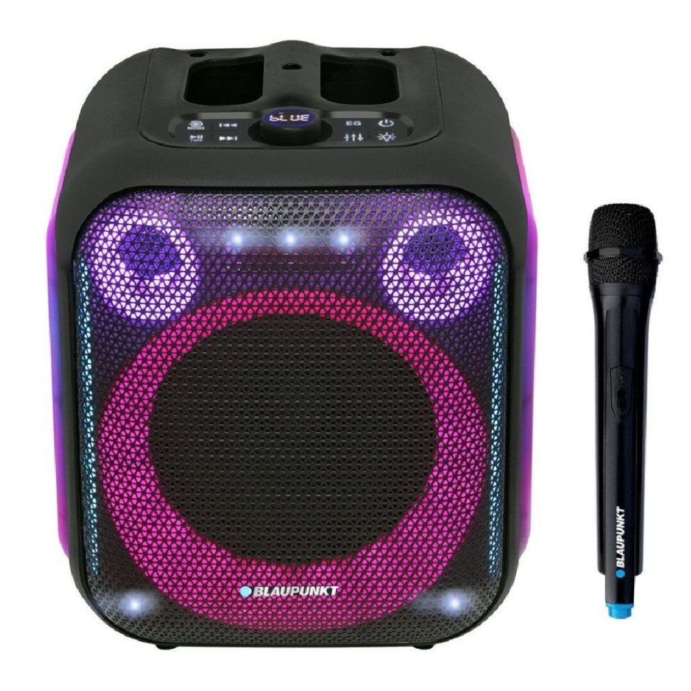 Głośnik Blaupunkt PB 6 Led Party Box Karaoke 1 x Mikrofon Bezp. Bluetooth