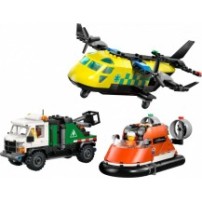 LEGO City 60505 Zestaw Z Samolotem, Ciężarówką Serwisową I Poduszkowcem