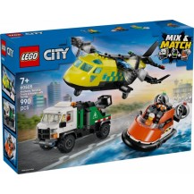 LEGO City 60505 Zestaw Z Samolotem, Ciężarówką Serwisową I Poduszkowcem