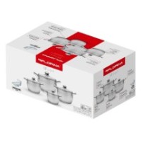 Zestaw Garnków Miron Inox 8 CZ. Matowe (1,9L 2,6L 3,6L 4,7L +Pokrywki)