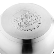 Zestaw Garnków Miron Inox 8 CZ. Matowe (1,9L 2,6L 3,6L 4,7L +Pokrywki)