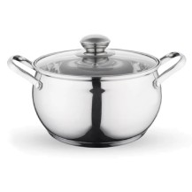 Zestaw Garnków Maron Inox 8 CZ. Polerowane (1,9L 2,6L 3,6L 4,7L +Pokrywki)