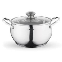 Zestaw Garnków Maron Inox 8 CZ. Polerowane (1,9L 2,6L 3,6L 4,7L +Pokrywki)